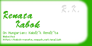 renata kabok business card